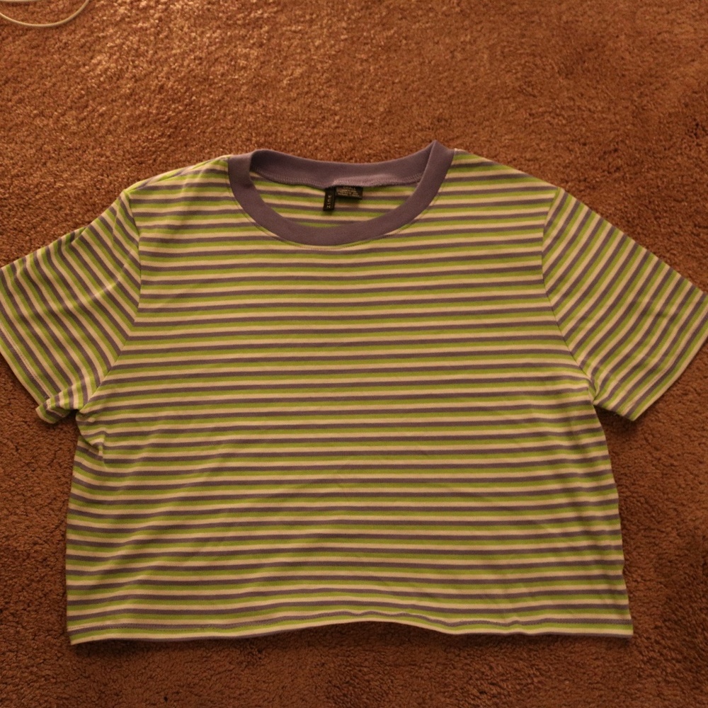 Striped Tee Crop Top